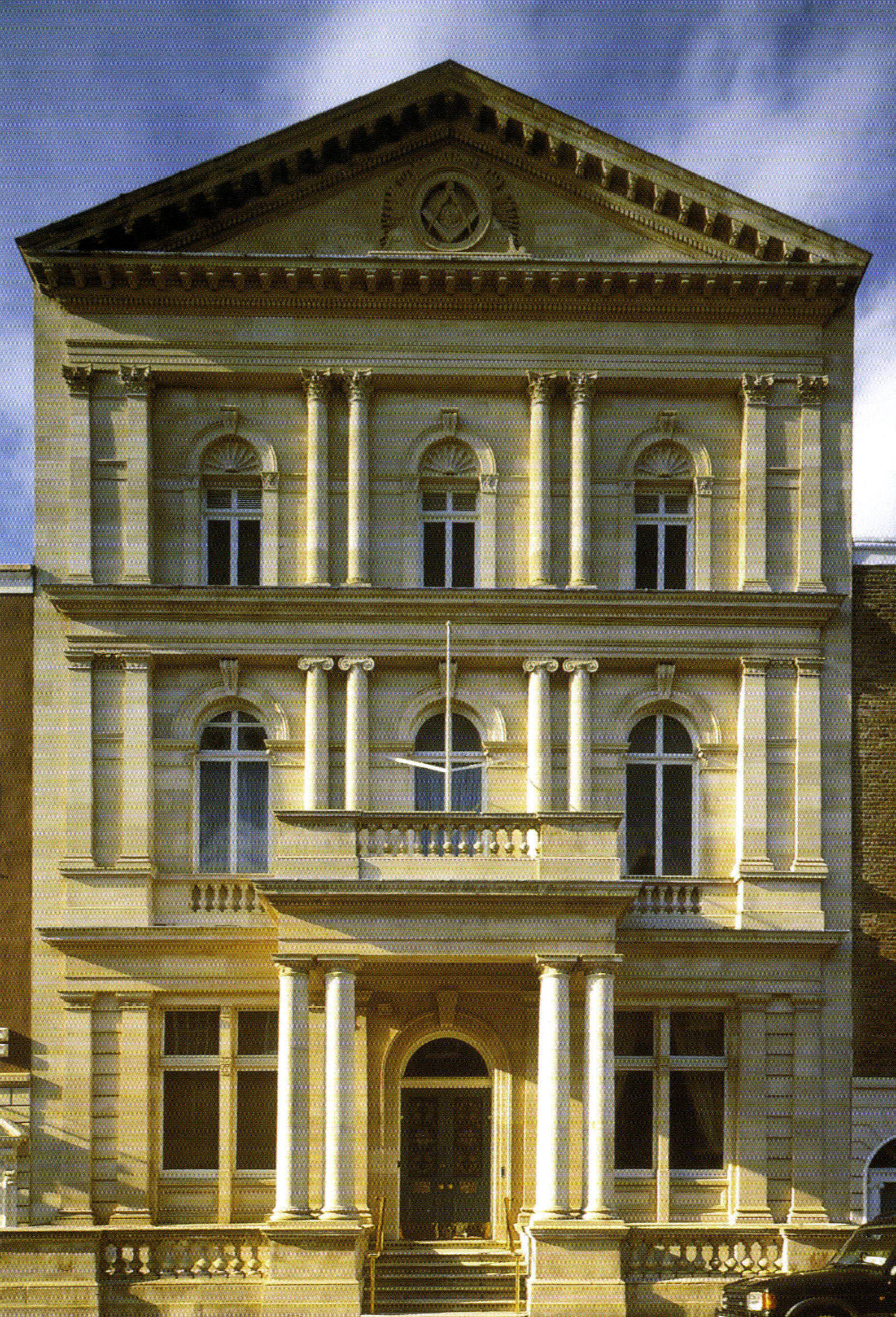 Italian style Façade of Freemasons' Hall, Dublin