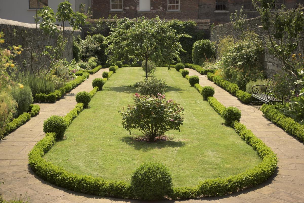 View of restored eighteenth century garden.