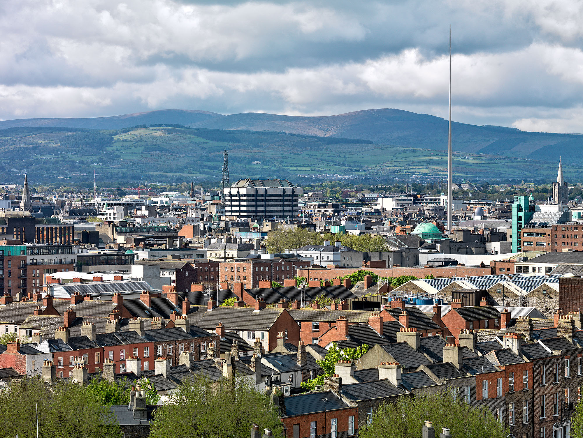 Dublin city aerial view from Kellogg's Skyline