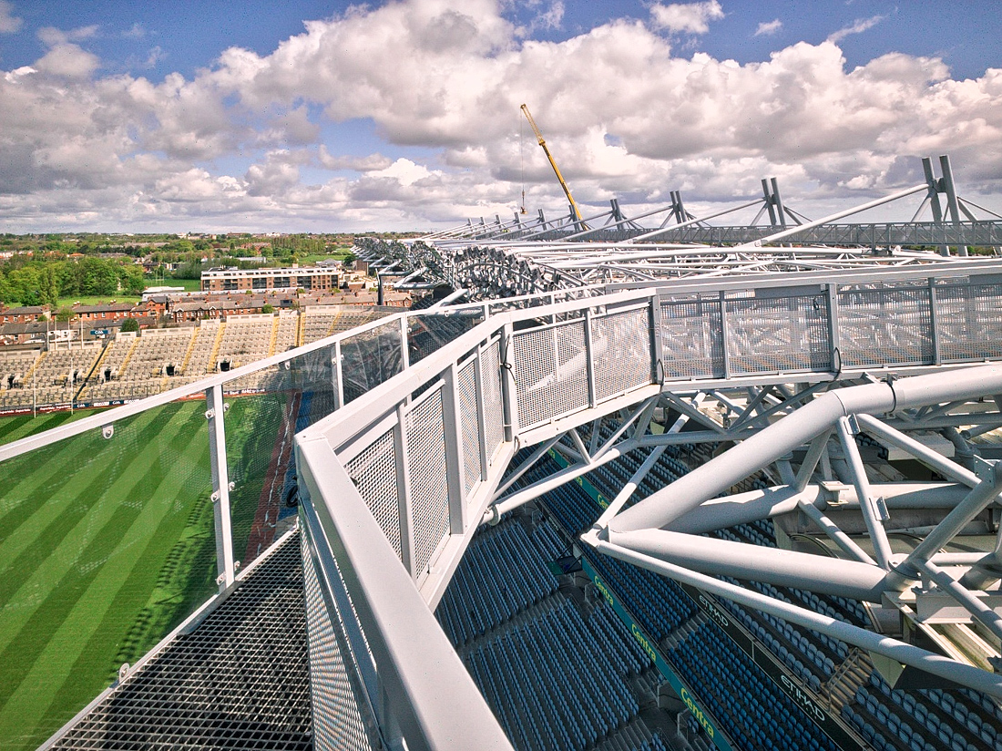 Cantilever walkway overlooking the Croke Park pitch