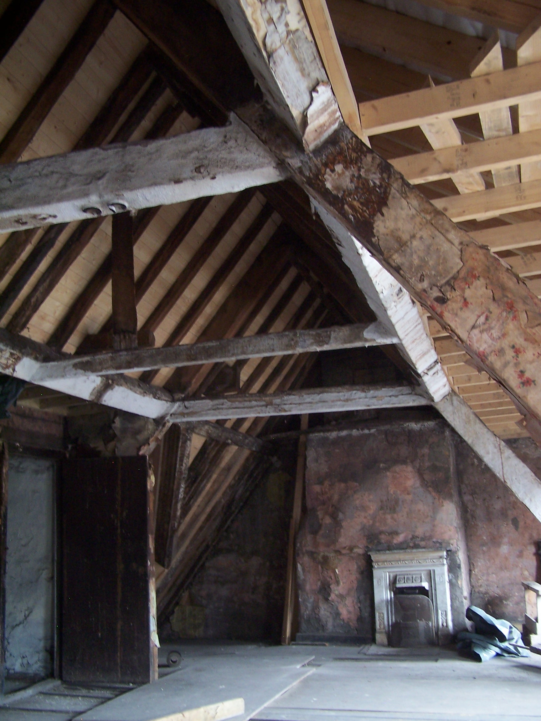 A very rare timber framed roof structure from 1664 
