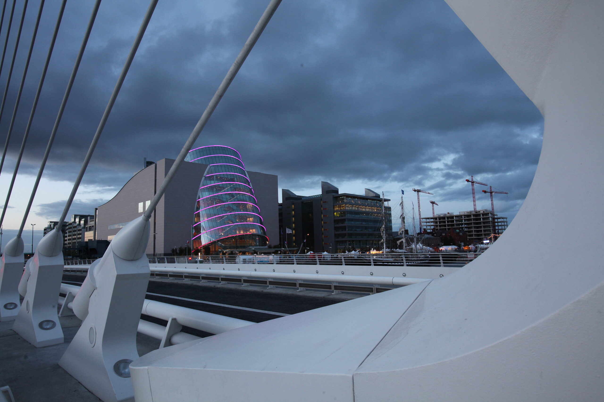 The CCD exterior front angle, sitting on the docks of the Liffey