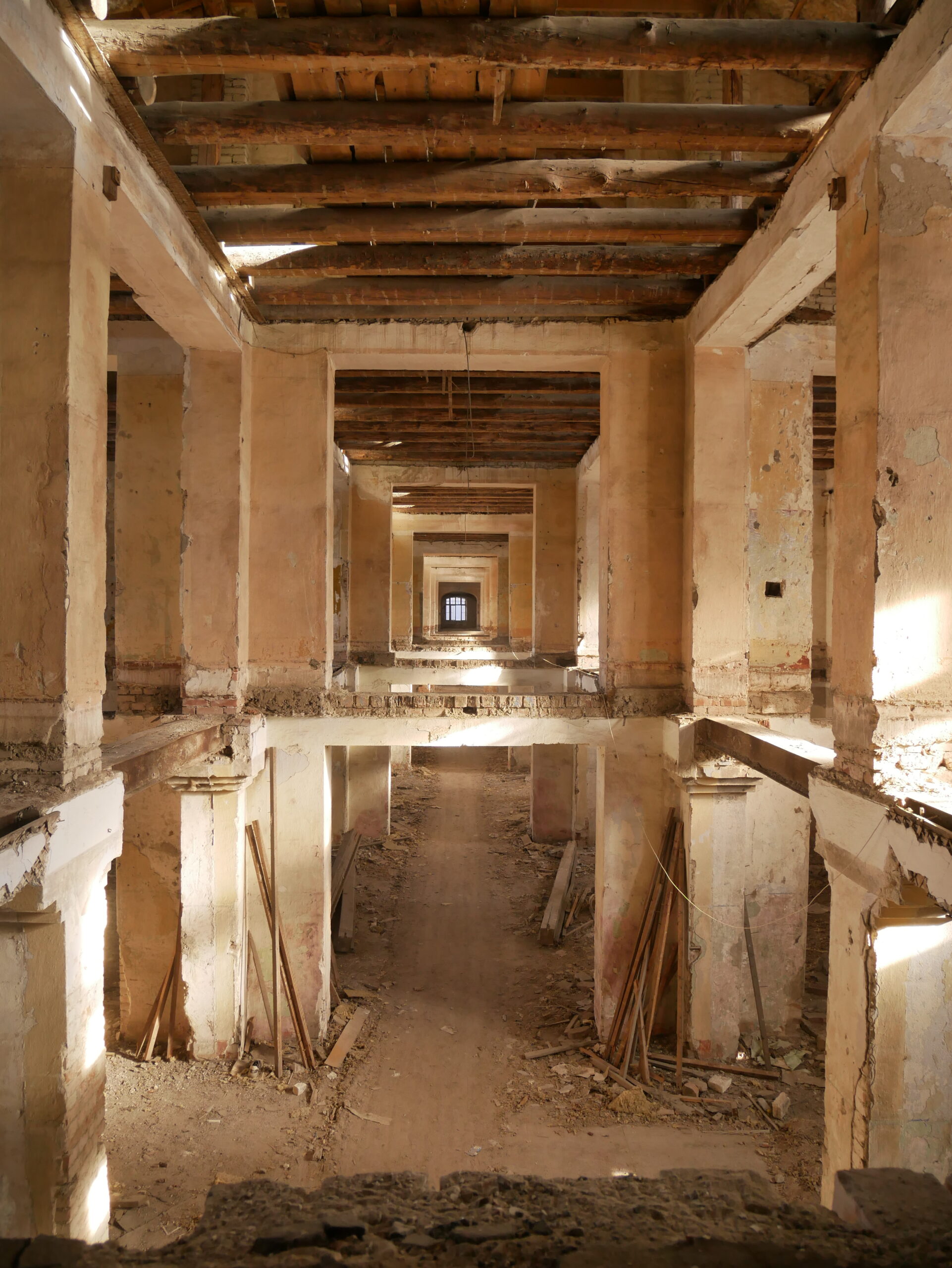 First floor view of one of the last derelict barracks in Tondi